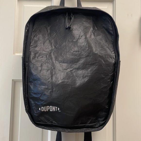 DuPont Tyvek Black Waterproof Backpack Bag Dry Bag Backpack Rare - Picture 2 of 16